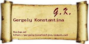 Gergely Konstantina névjegykártya